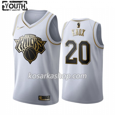 Dres New York Knicks Kevin Knox 20 Nike 2019-20 Bijela Golden Edition Swingman - Dječji